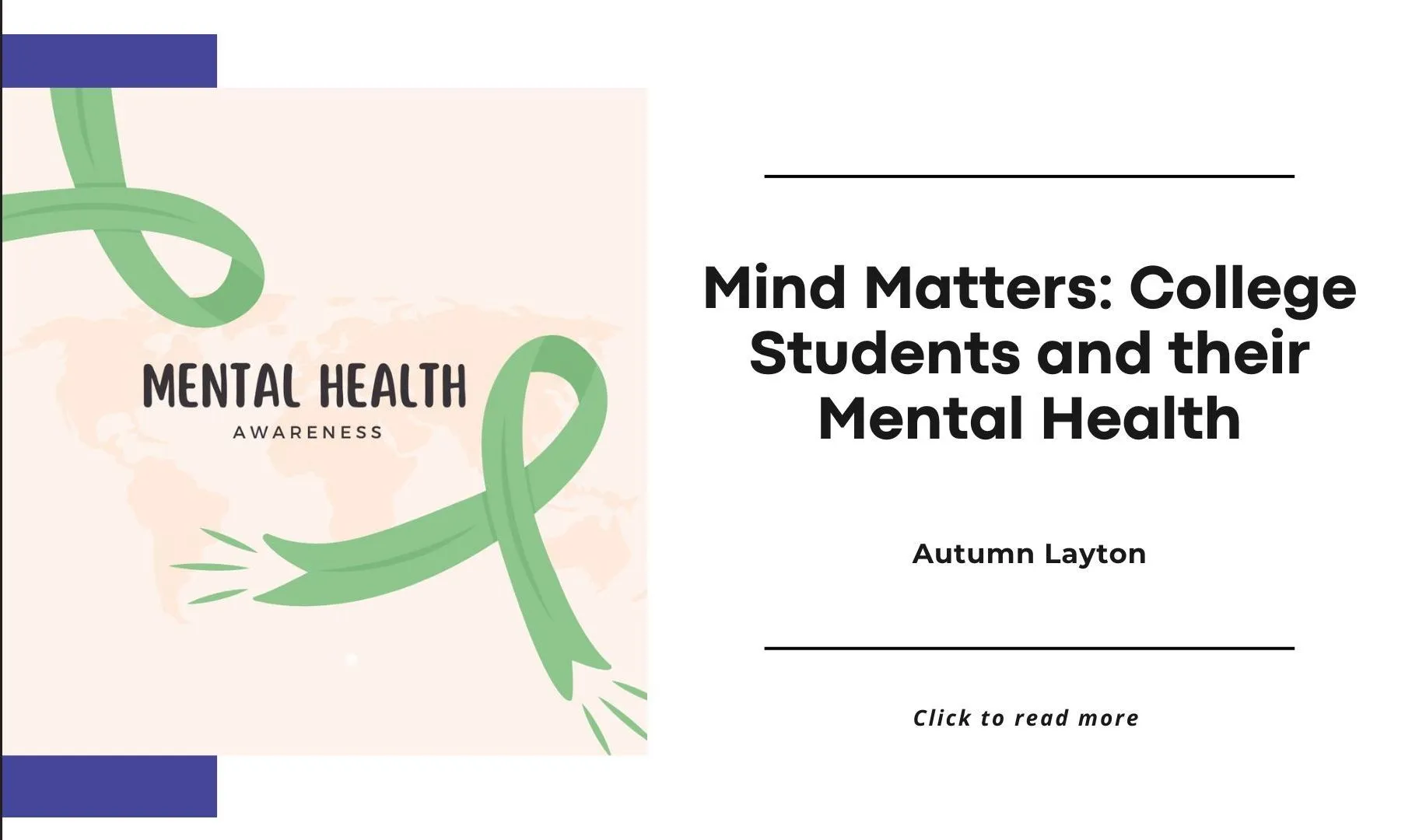 Mental Health Awareness.