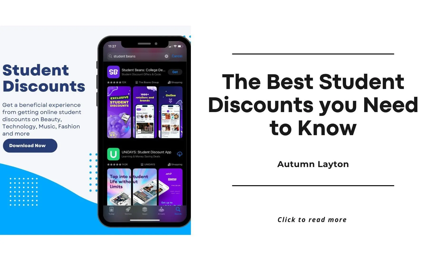 Student Discounts: Get a beneficial experience from getting online student discounts on Beauty, Technology, Music, Fashion, and more. Download Now.